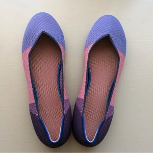 Rothy’s Metallic Lilac Round Toe Flats size 10.5